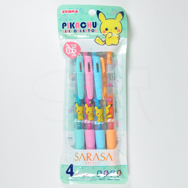 Pokemon Pikachu Girly Collection SARASA 4 Pen Set