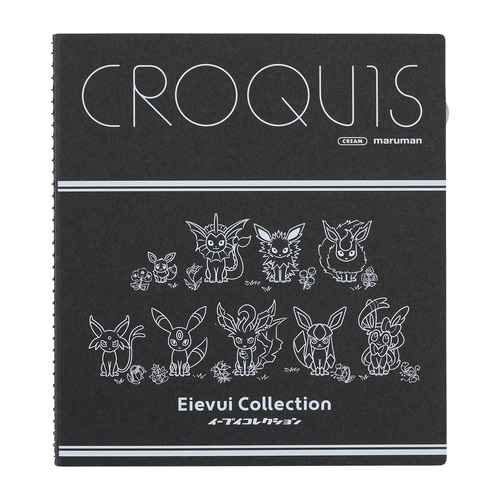 Pokemon Eevee Collection SQ CROQUIS Black Notepad