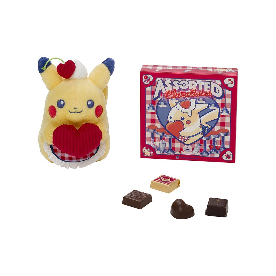 Pokemon Mozoroff Pikachu Plush and Chocolate Set