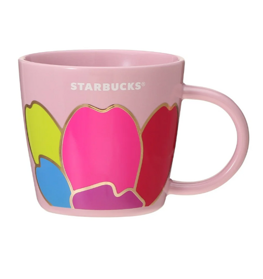 Starbucks Sakura 2024 Cherry Blossoms Round 1 Mug Colorful Petal 355ml