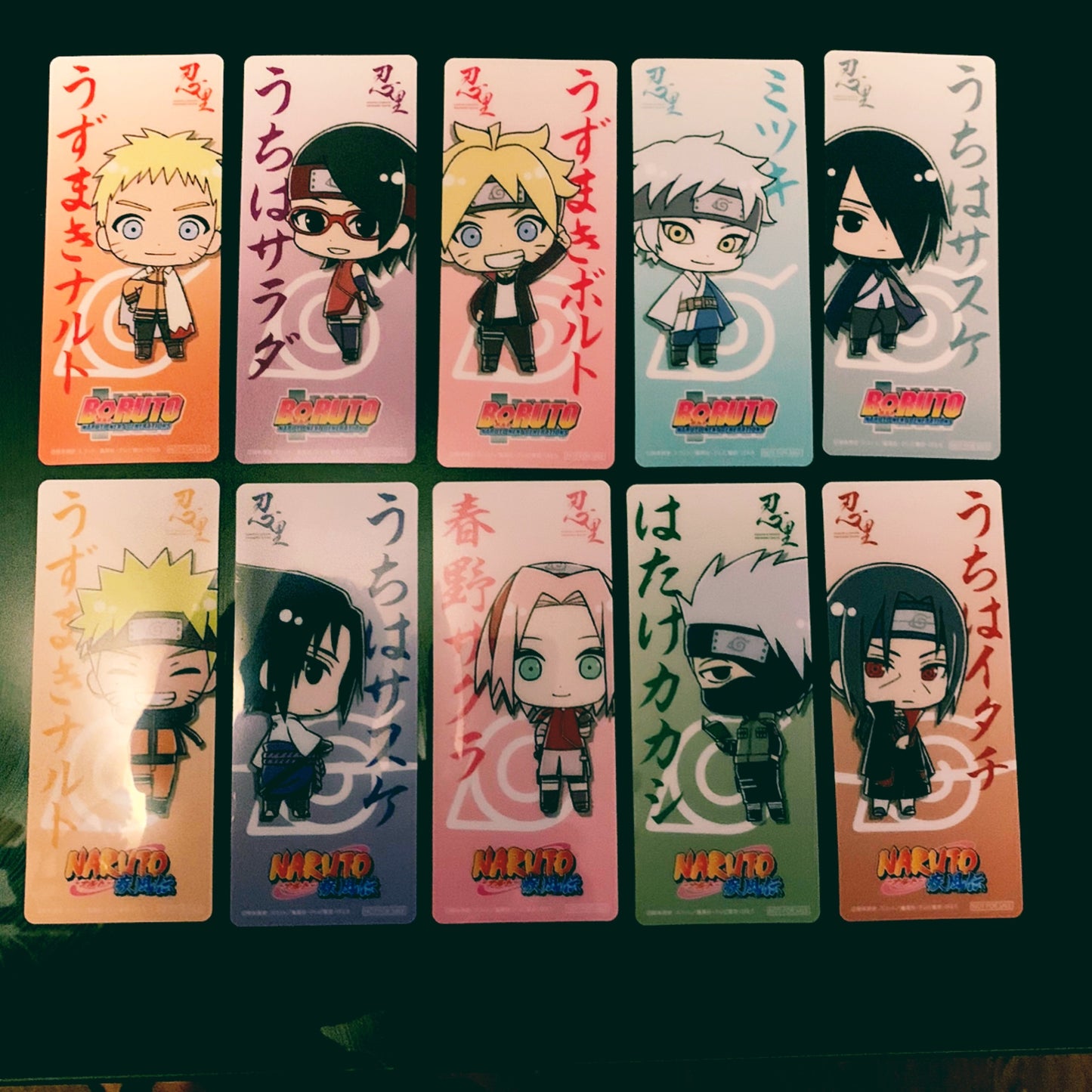 Naruto Bookmarks (10 Pieces)