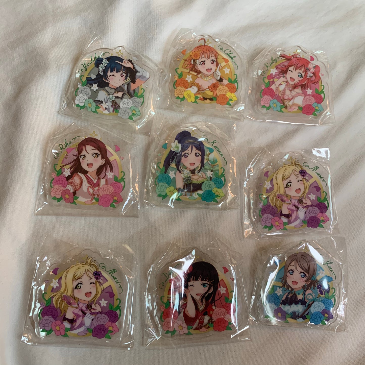 Love Live Rose Bouquet Acrylic Clips