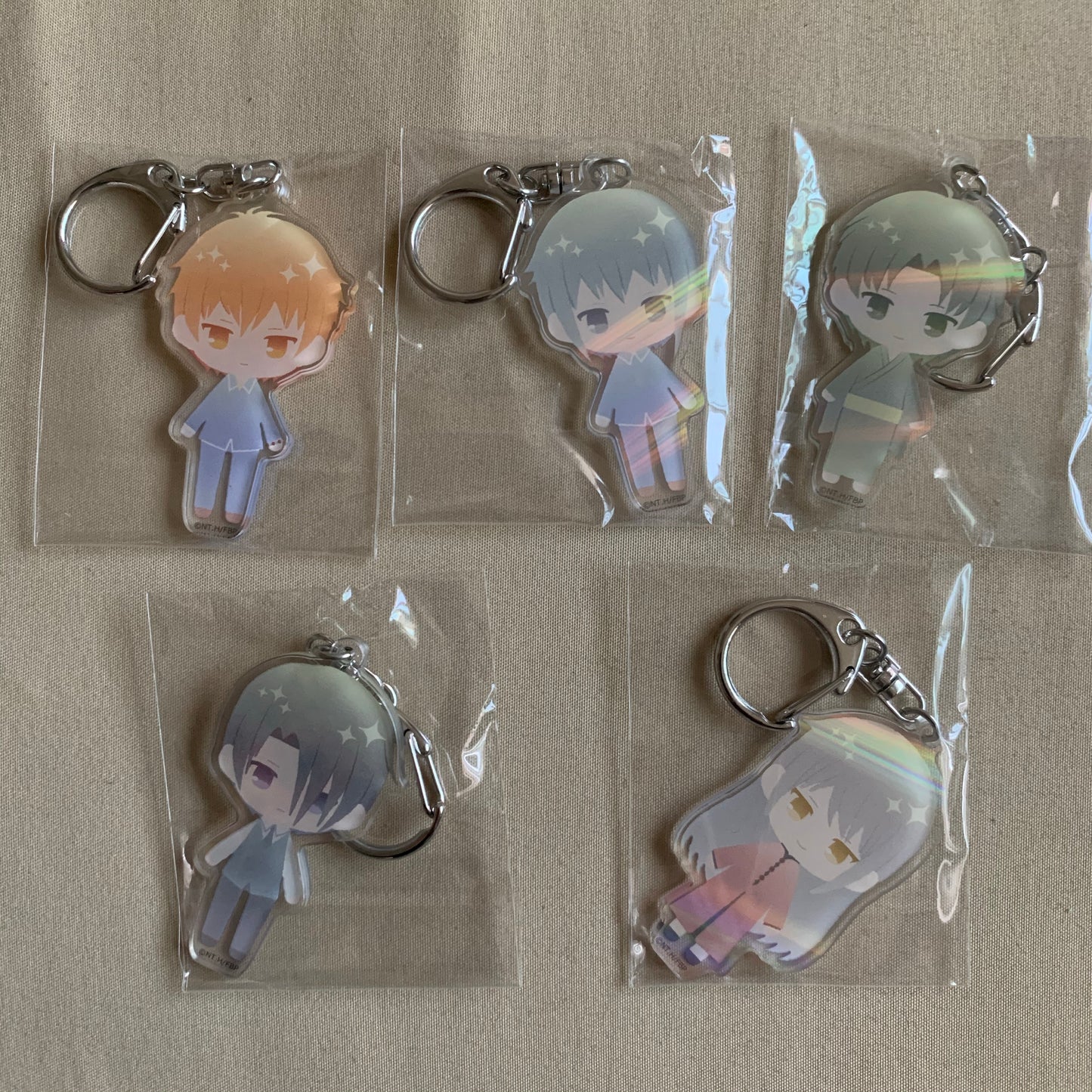 Fruits Basket Pastel Chic Holographic Acrylic Keychain