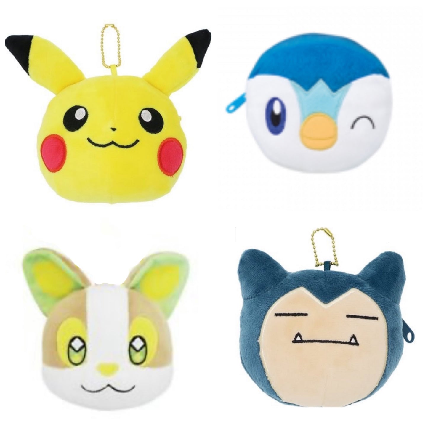 Pokemon Head Plush Zipper Pouch