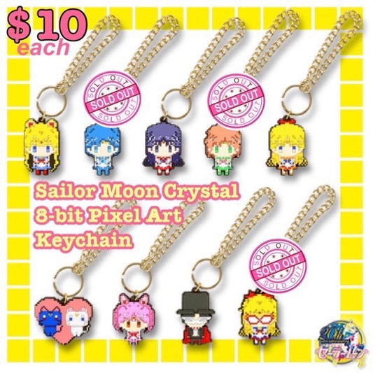 Sailor Moon Crystal 8-Bit Pixel Art keychain