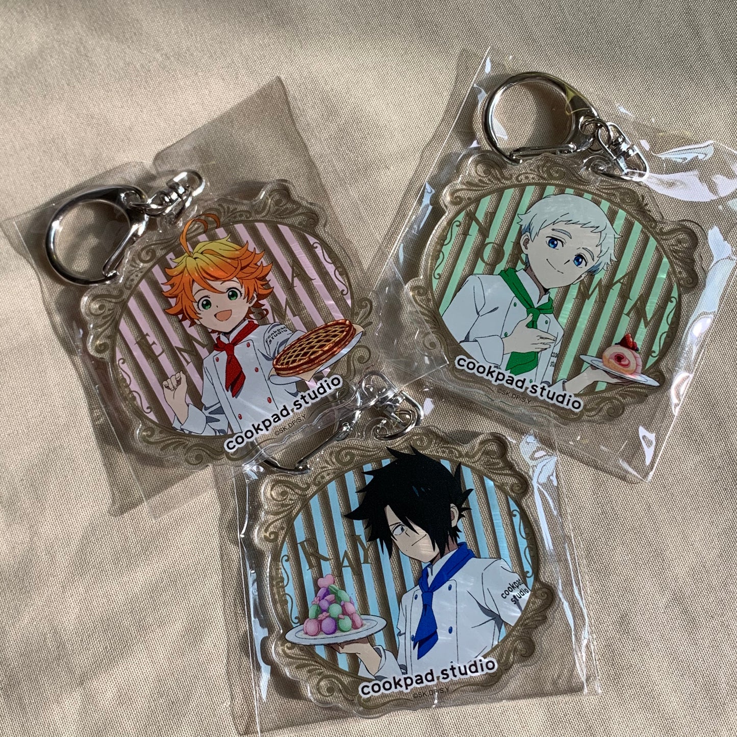 Promised Neverland Cookpad Studio Paradise Festival Acrylic Keychain